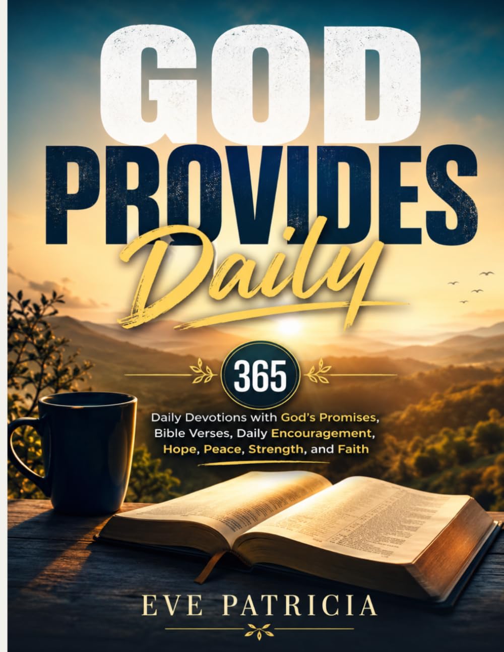 GOD PROVIDES DAILY: 365 Daily Devotions with God's Promises, Bible Verses, Daily Encouragement, Hope, Peace, Strength, and Faith