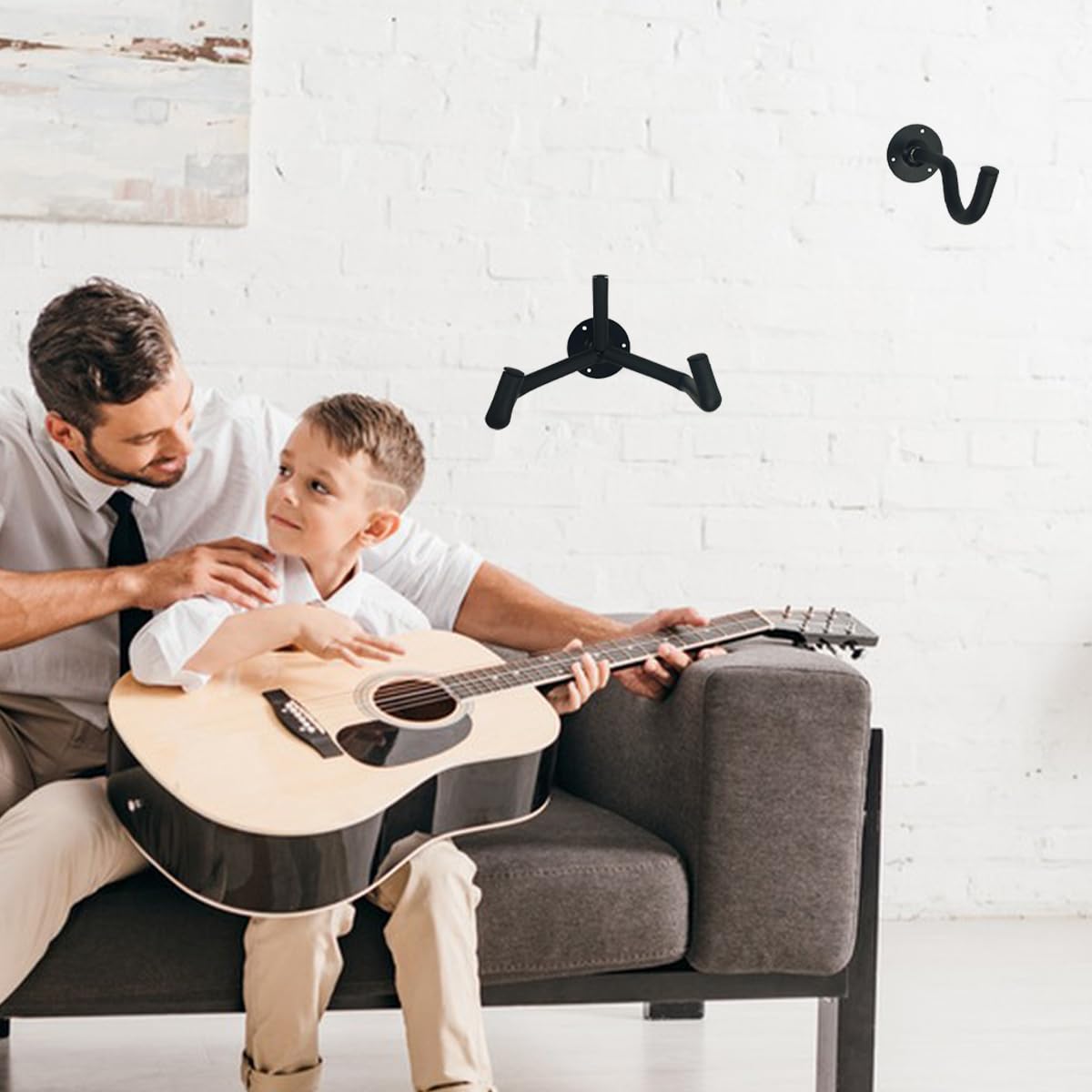 Uchwyt ścienny na gitarę, hak ze śrubami mocującymi, uchwyt ścienny do gitary akustycznej, gitary elektrycznej, klasycznej gitary akustycznej, ukulele basowej, mandoliny banjo