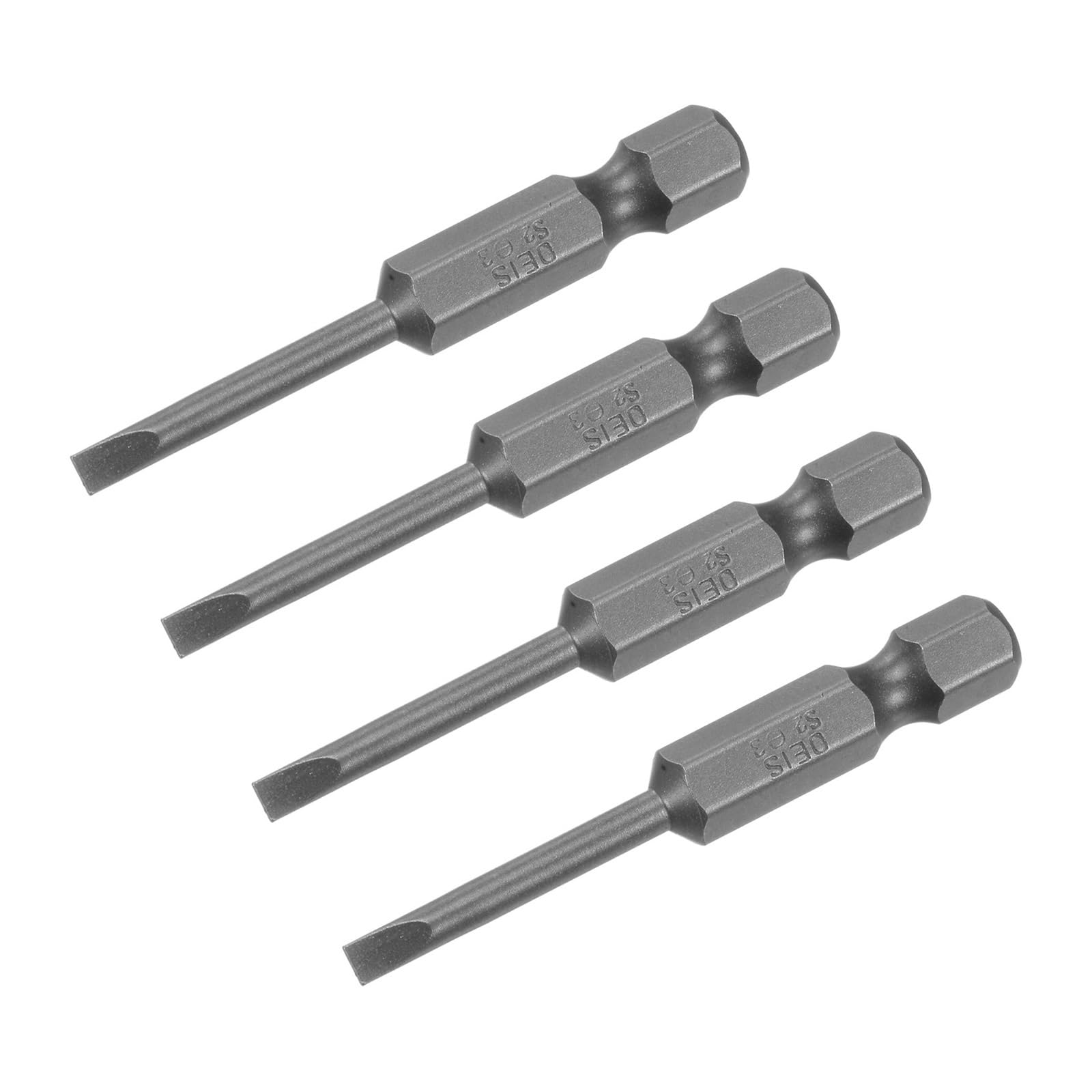 2/4/10/20 puntas de destornillador ranuradas de 2/2.5/3/4/5/6 mm, 0.25 pulgadas | Duradero para trabajos de montaje diarios. (10 unidades de 2,5 mm)