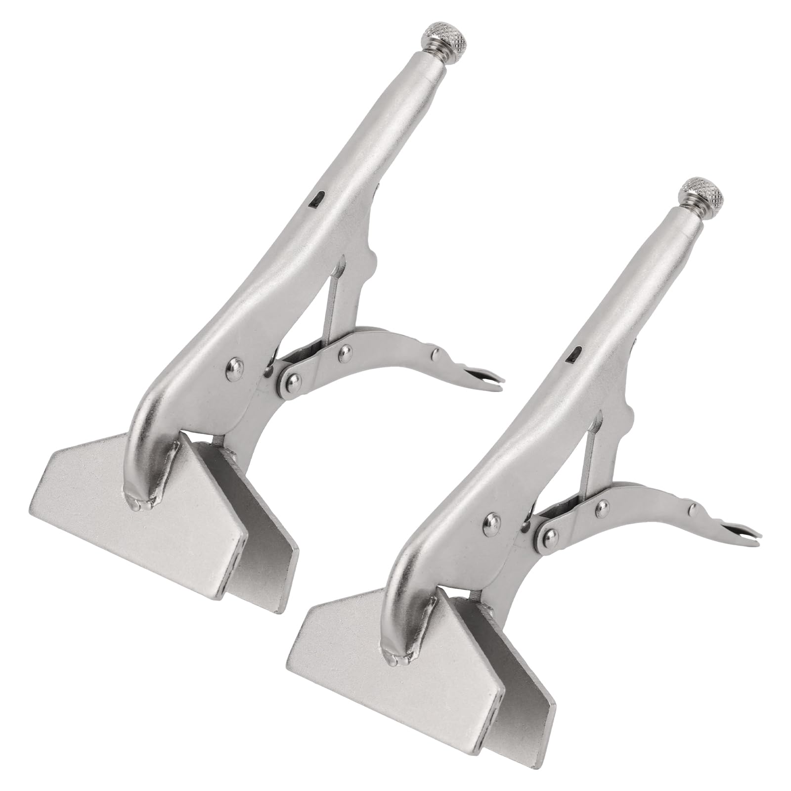 2pcs 10-Inch Locking Sheet Metal Clamps, Heavy Duty Welding Pliers Heat-Treated Sheet Metal Grip Tool for Fabrication & Metalwork Quick-Lock Release Adjustable Jaw