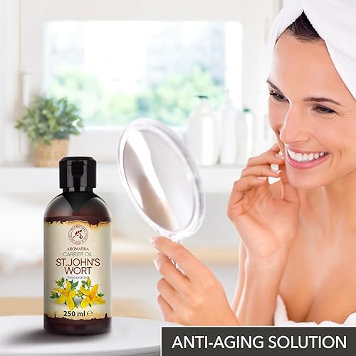 Miniatura 3 de AROMATIKA Aceite de hierba de San Juan de 8.5 fl oz (8.5 fl oz) - Hypericum Perforatum - 100% puro y natural - Aceite de hierba de San Juan para