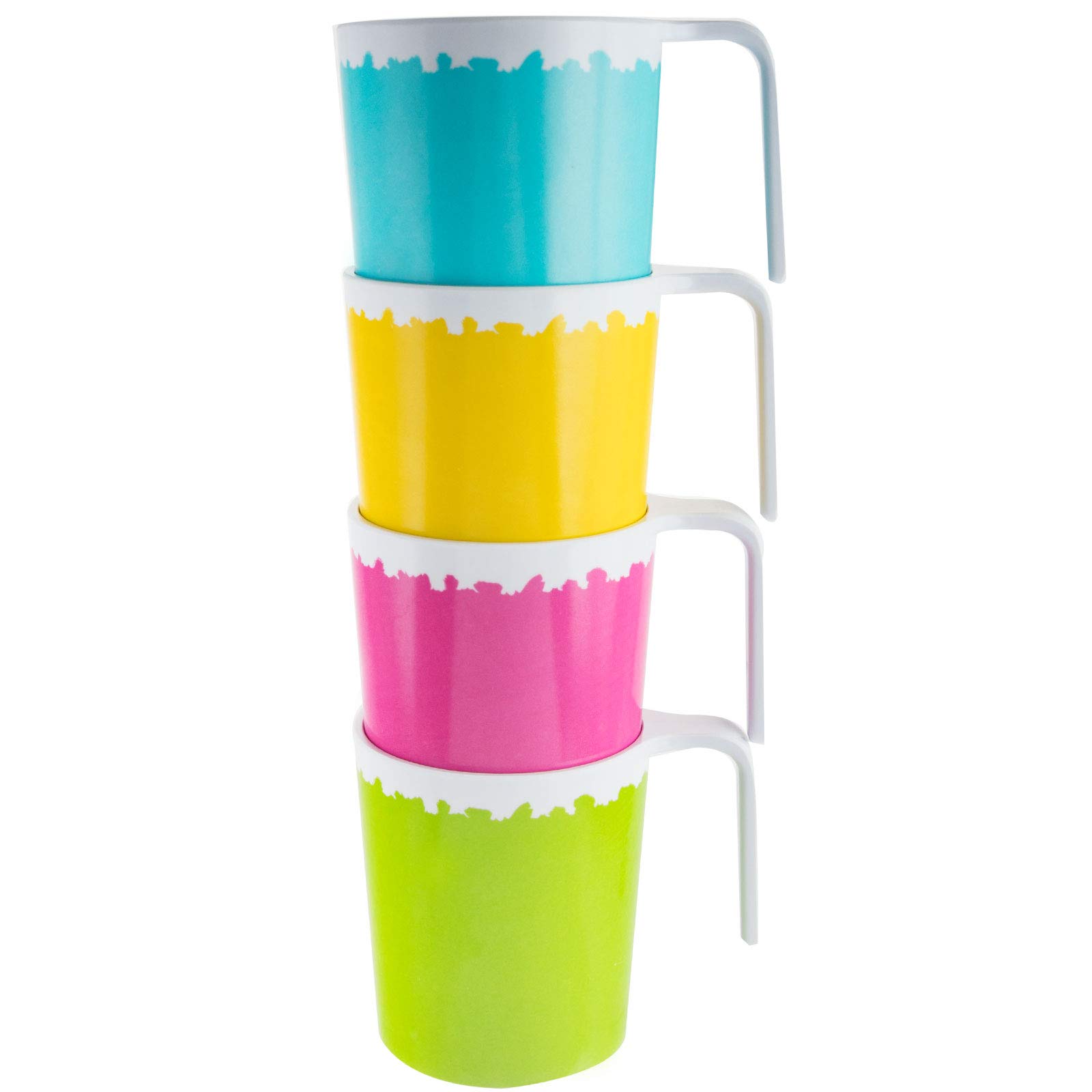 Camping Geschirr Set aus Melamin 4 Personen 20 Teile Bunt 450ml modernes