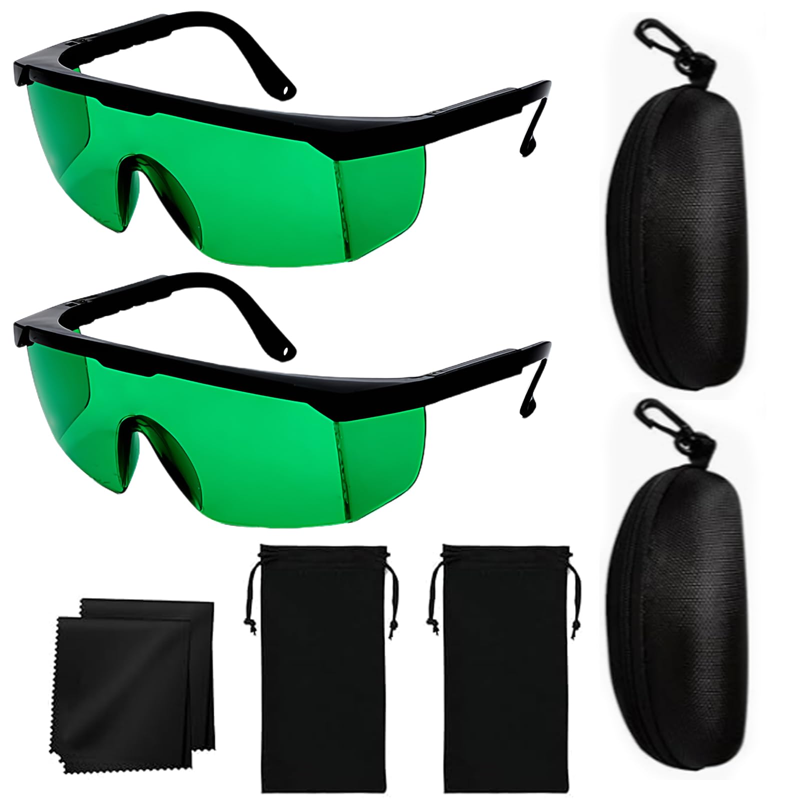 Sporgo 2 gafas de protección láser para los ojos: gafas de seguridad IPL 190 nm – 2000 nm, gafas de protección láser con funda para gafas, gafas de protección UV para la depilación HPL/IPL de belleza