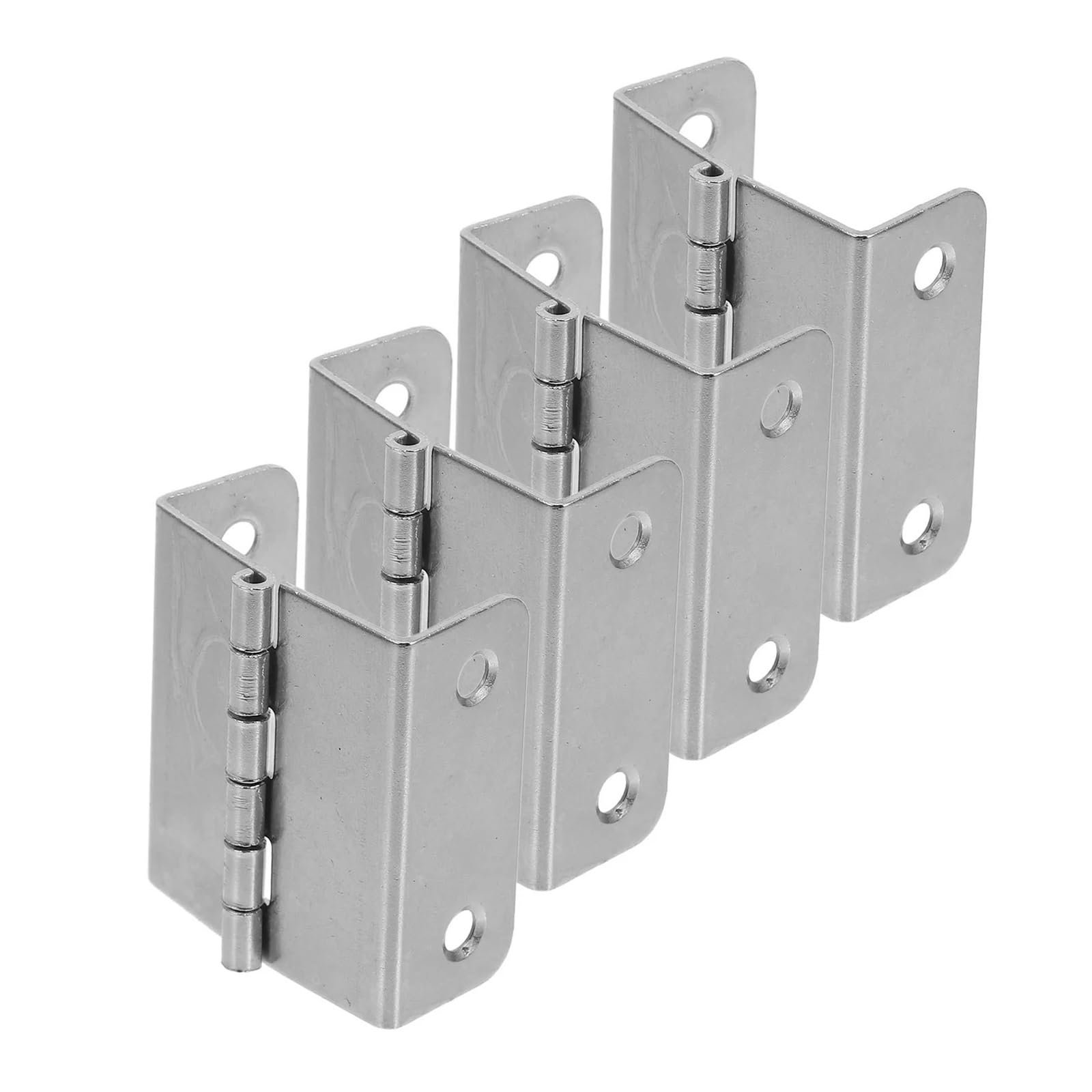 180 Degree Flip Folding Hinge 8pcs Four Fold Folding Hinges Metal Cabinet Door Adjustable 180-Degree Butt for Furniture Window Hinge for Folding Tables Cabinets Wardrobes