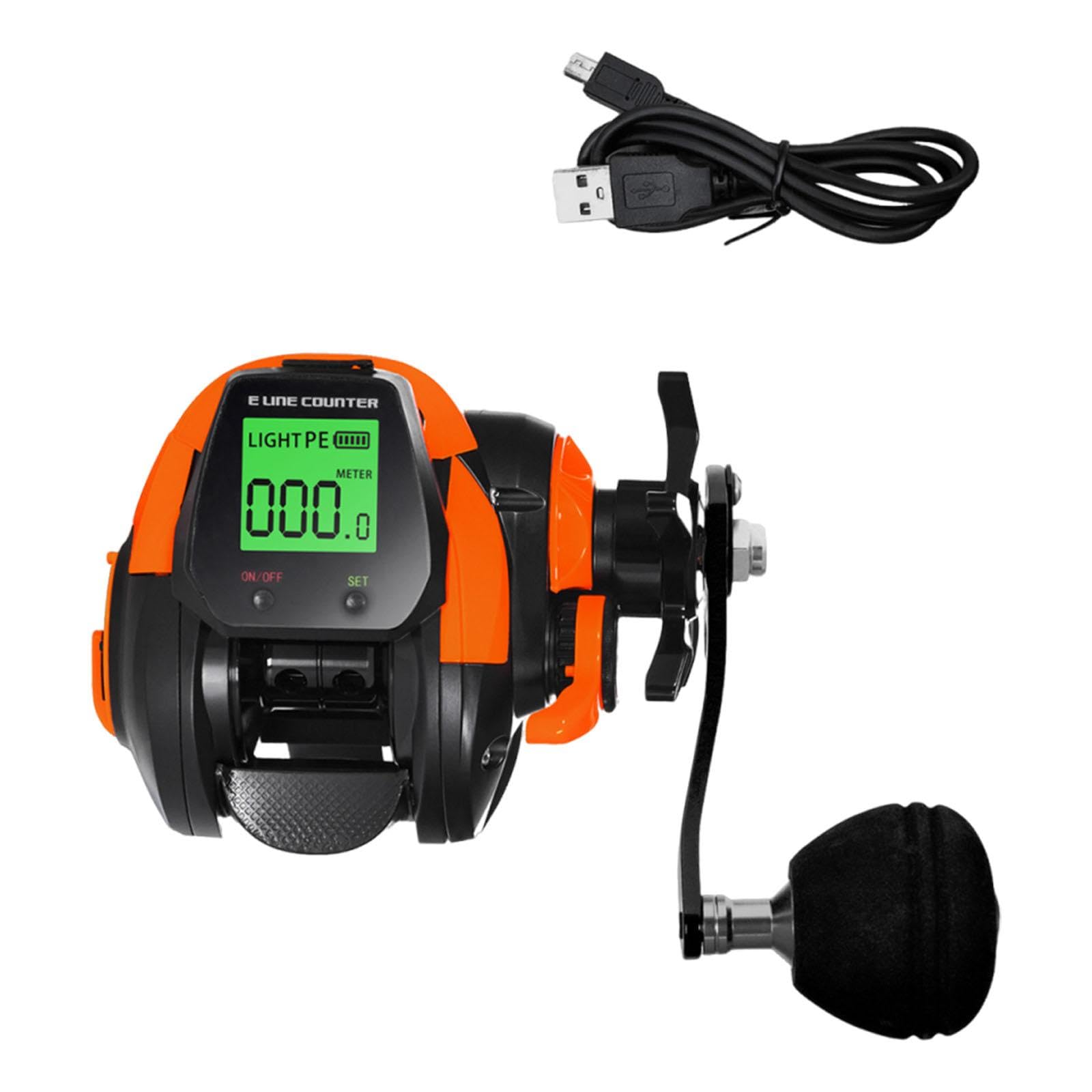 Mulinello da Pesca Elettrico Impermeabile da 10 kg con Frizione USB, Mulinello da Pesca 7.2:1