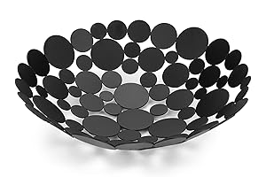 OwnMy Black Metal Fruit Bowl Basket