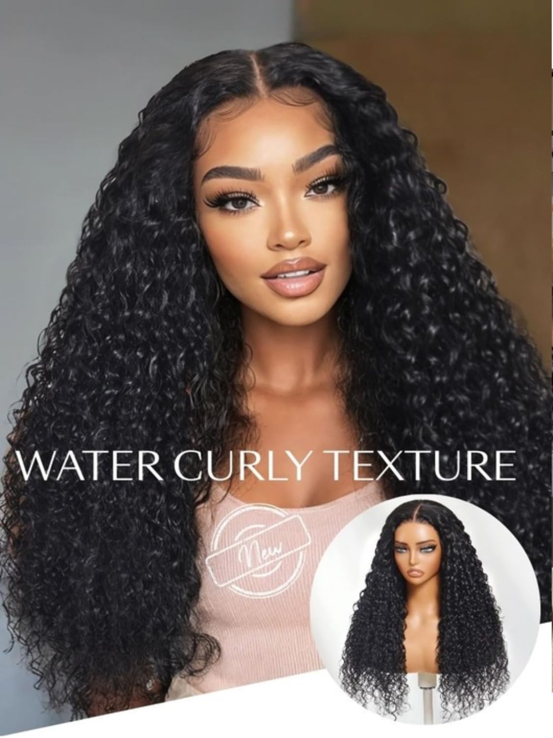 UNICE Bye Bye Knots Glueless Wig Pre Plucked Pre Cut Water Wave 7x5 Lace Front Wigs Human Hair Wet and Wavy Put on and Go Glueless Human Hair Wig 150% Density 24 inch: UNICE Bye Bye Knots Wig Mixed Curls Water Wave and Jerry Curly Fluffy Wig 13X4 Lace Front Pre Everything Wigs Glueless Human Hair Pre Plucked Pre Cut Bleached Knots 150% Density 22 Inch