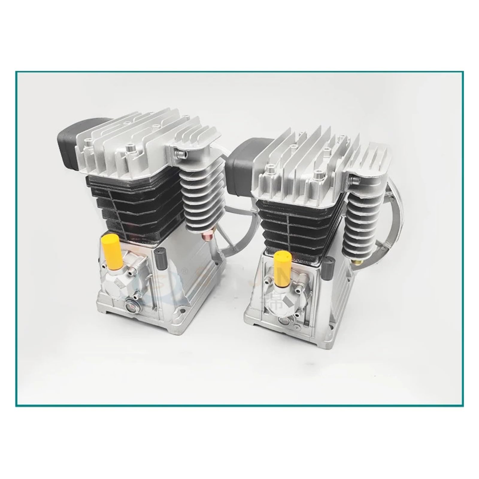 Compresor de aire Cabezal de bomba de doble cilindro 65, cabezal de bomba de doble cilindro tipo pistón de 2,2 KW 1300 rpm Estructura de cabezal de varilla de 1 etapa 11 para profesionales y aficionad