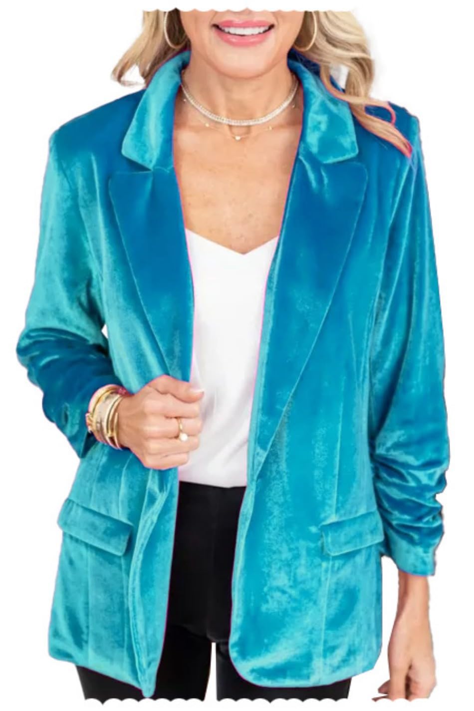 Womens Velvet Blazer Suit Jacket Blazer Workout Dressy Jacket Fall Winter Prom Party Workout Outfit