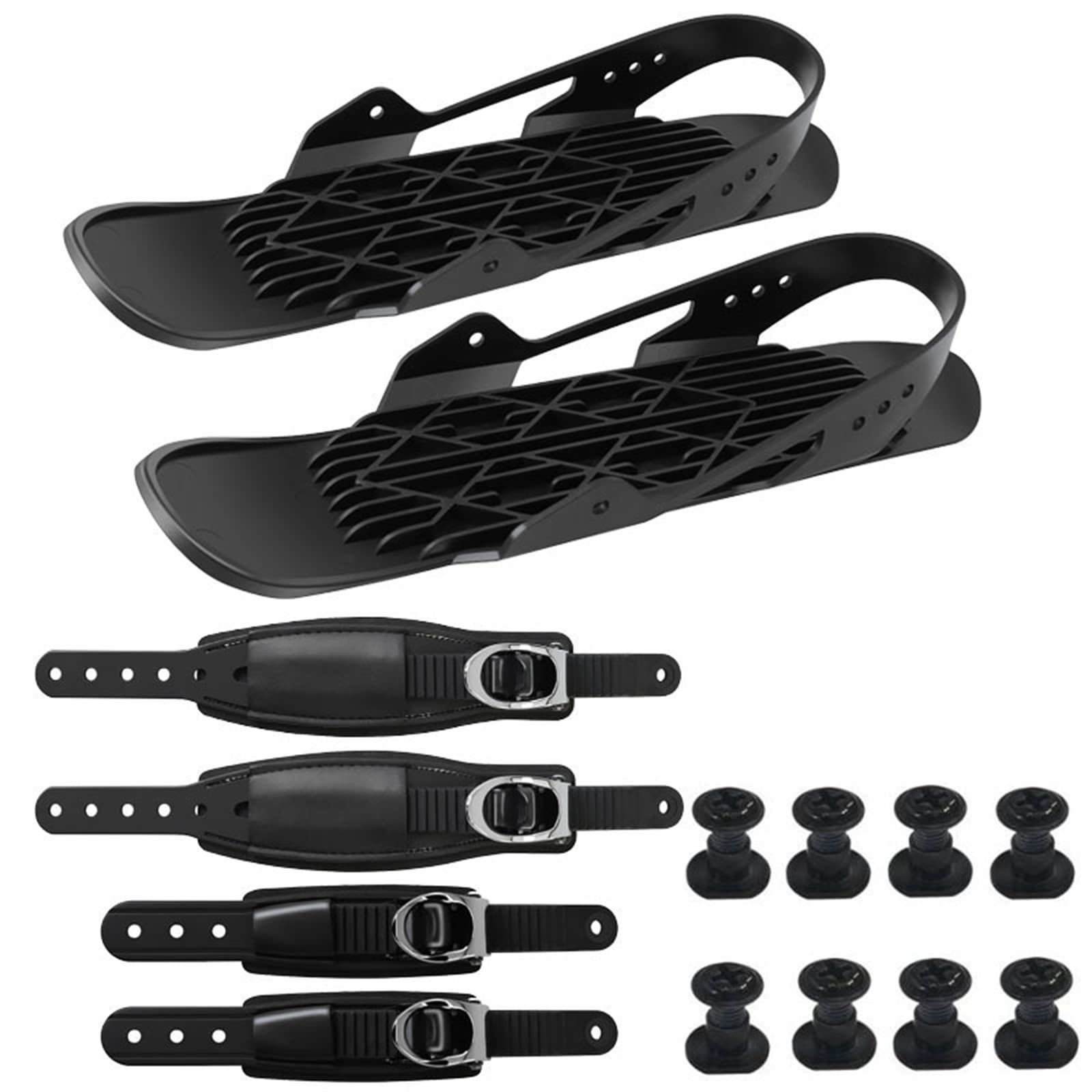Raquettes à Neige Patins de Ski pour Raquettes à Neige, randonnée, Ski de randonnée - Convient pour la Taille 35-48,Noir