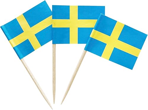 Miniatura 37 de 100 piezas Bandera de Argentina Bandera argentina pequeña de palillos de dientes Decoración Mini toppers para cupcakes Bandera de cóctel Bandera