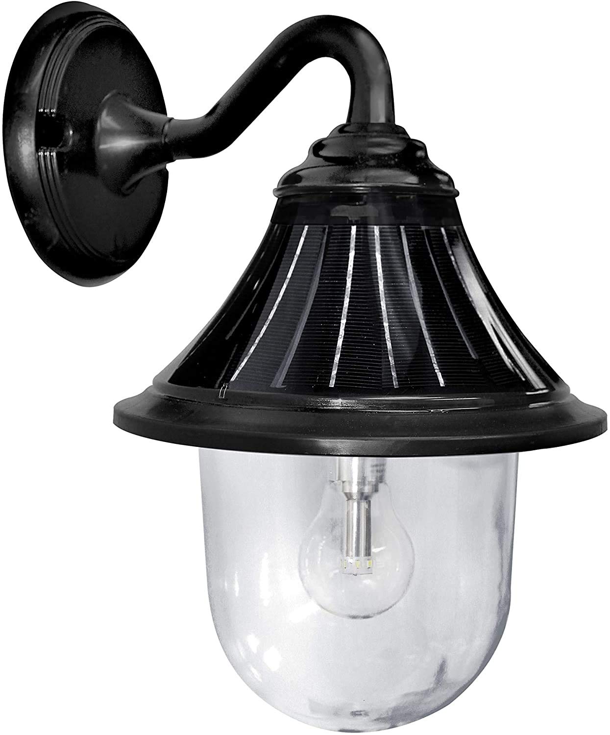 GAMA SONICOrion Solar Wall Light 123010, Outdoor Sconce, Black (GS-123W)