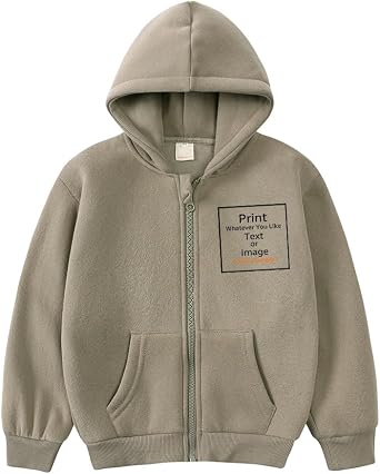 MYGBCPJS Kids Custom Hooded Sweatshirt Design Your Own Personalized Hoody Toddler add Text Image Pullover Hoodie Top