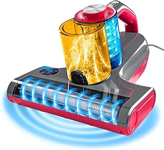 CLEANmaxx 3-in-1 Milbensauger mit 55°C Heißluft, UV-C-Licht & 15 kPa Saugkraft | Matratzensauger entfernt 99,9% Milben | HEPA-Filter für Allergiker & Ultraschall, ideal für Matratzen & Polster