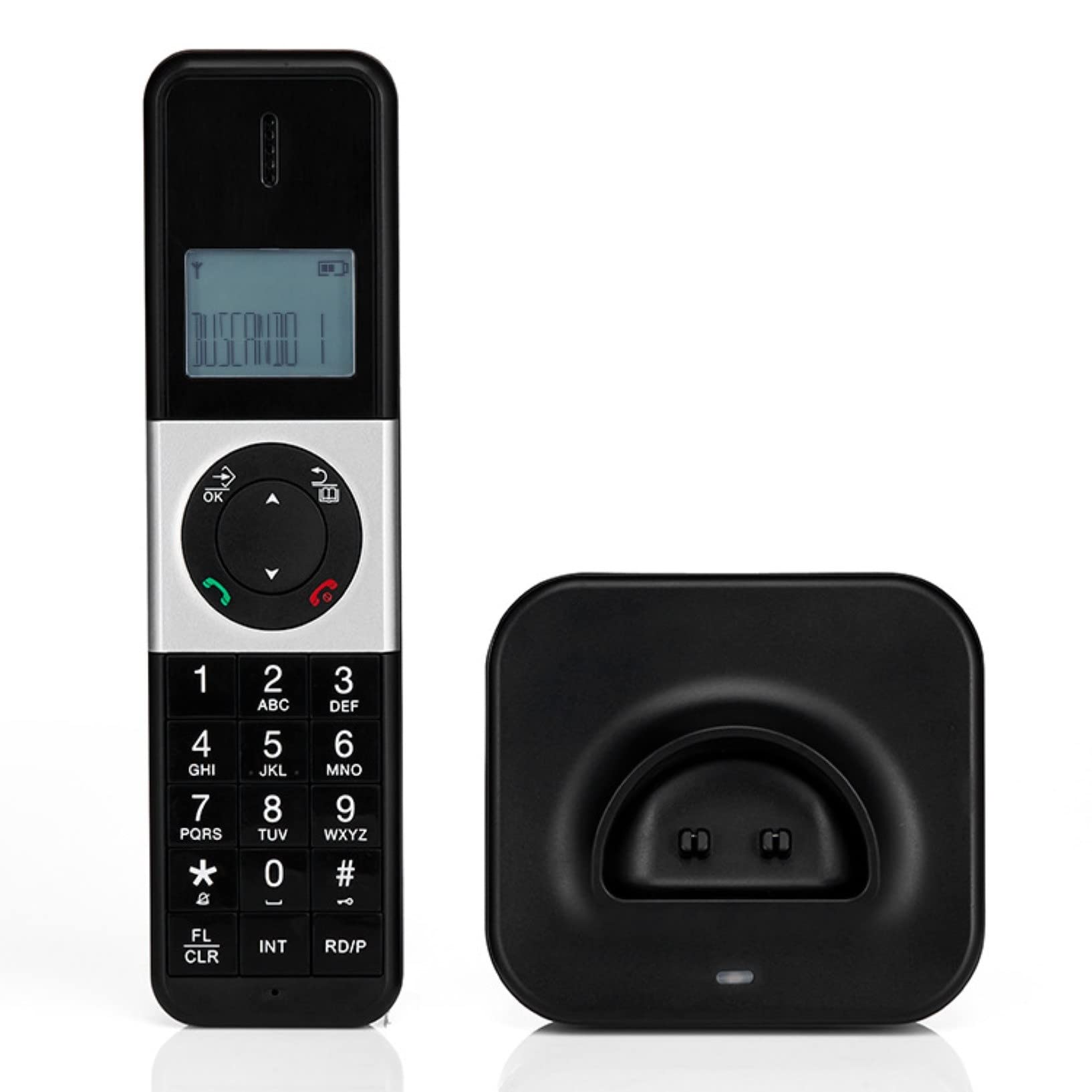 Sistema Telefonico Cordless Espandibile con Segreteria Telefonica E Lunga Portata, Espandibile Fino A 5 Portatili per Uso Domestico E Ufficio