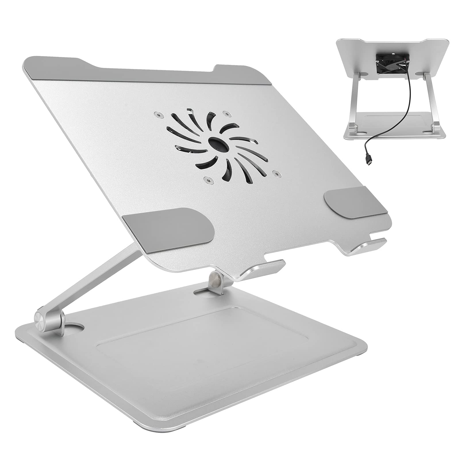 Soporte para Portátil de Aleación de Aluminio con Ventilador de