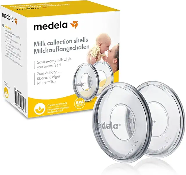 Coque pour allaitement Medela : Coupelles de recueil de lait maternel en silicone sans BPA, lot de 2