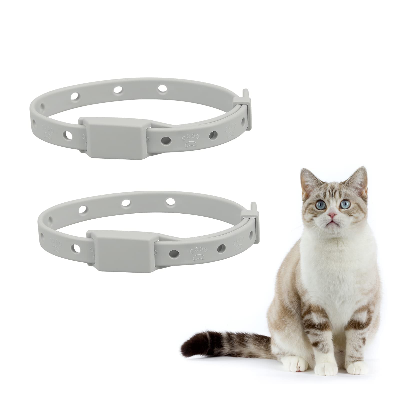 10 Pcs Cat Flea and Tick Collar, , Adjustable Natural Repellent Tick, Effective Protection Waterproof Cat Prevention Flea Collar, Natural Safe for Kittens Cats Puppies