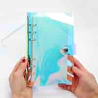 2 PCS A6 Rainbow Soft PVC Notebook Cover, Refillable Paper PVC Binder