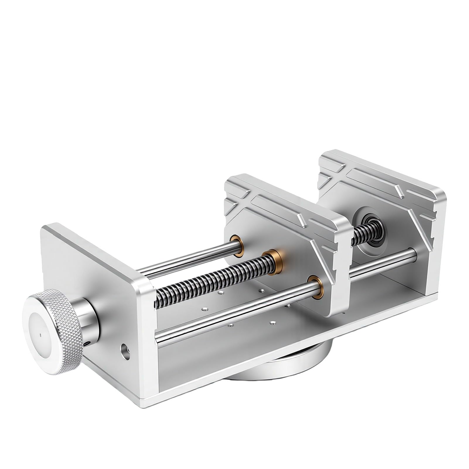 Morsetto da Banco in Alluminio con Mini Morsa da Banco con Base Girevole a 360 Gradi per Saldatura PCB e Riparazione Elettronica 1-130MM