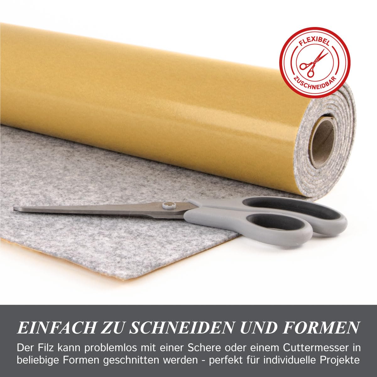 The Felt Store Filc samoprzylepny, towar sprzedawany na metry, do rozbudowy kampera lub rozbudowy wnętrza samochodu, filc igłowany, towar sprzedawany na metry, filc samoprzylepny o grubości 3 mm, (200