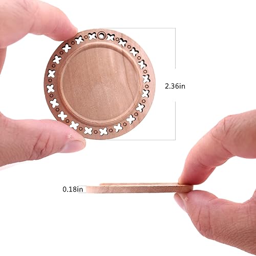 Miniatura 2 de 20 piezas de 2.36 pulgadas de virutas de madera naturales hechas a mano que se pueden utilizar para arte y manualidades, tecnología de adornos de