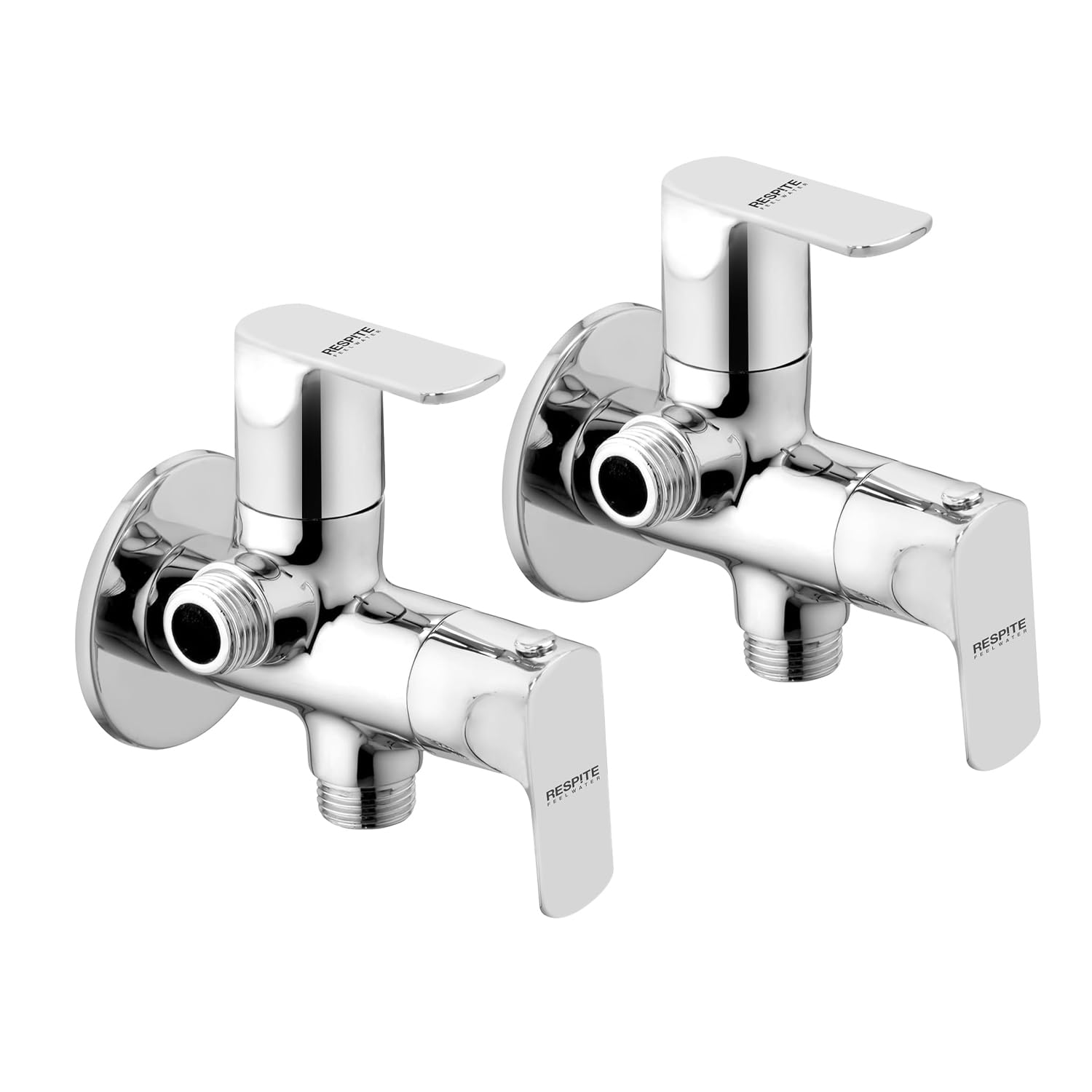 RESPITE 2-in-1 Angle Valve Brass ARC Series | 2 Way Angle Cock with Wall Flange | Chrome Finish For Bathroom - (2-Piece Set) (B0D98FH1QX) Amazon Price History, Amazon Price Tracker