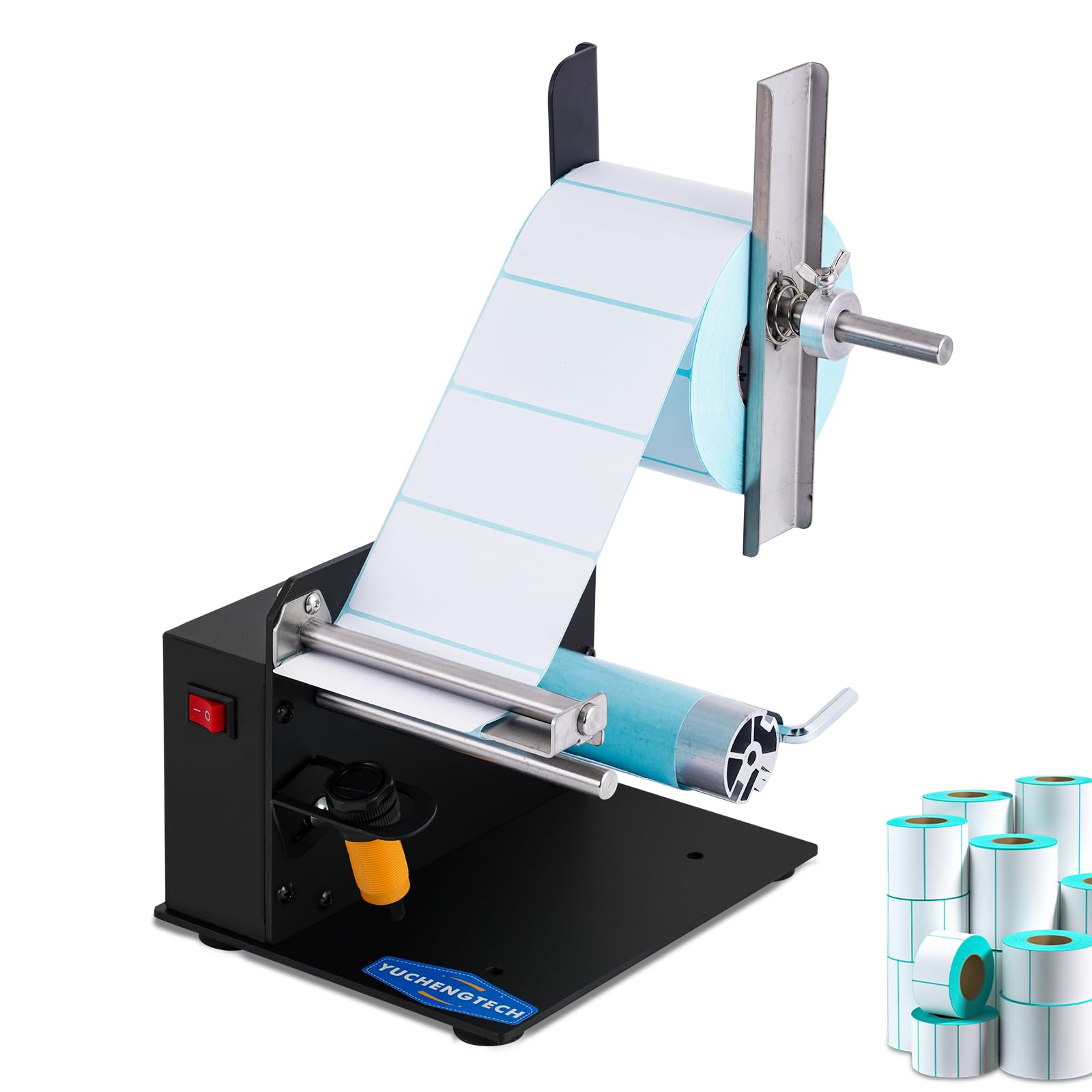 YUCHENGTECH Distributore Automatico di Etichette Dispenser Etichette Adesive 6 pollici/s Larghezza 5-120 mm Lunghezza 3-120 mm per Etichette Autoadesive/PET/PVC