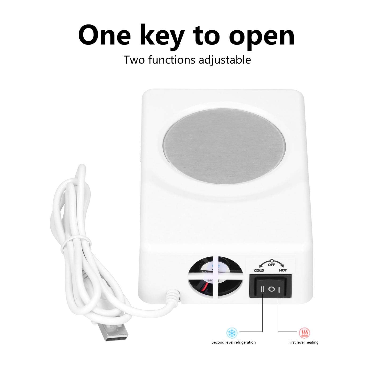 Refroidisseur de Tasse, Refroidisseur de Boisson électrique, Tasse de café, thé, canettes de Boisson, Refroidisseur à Double Usage USB, Dessous de Verre électrique, Tapis de