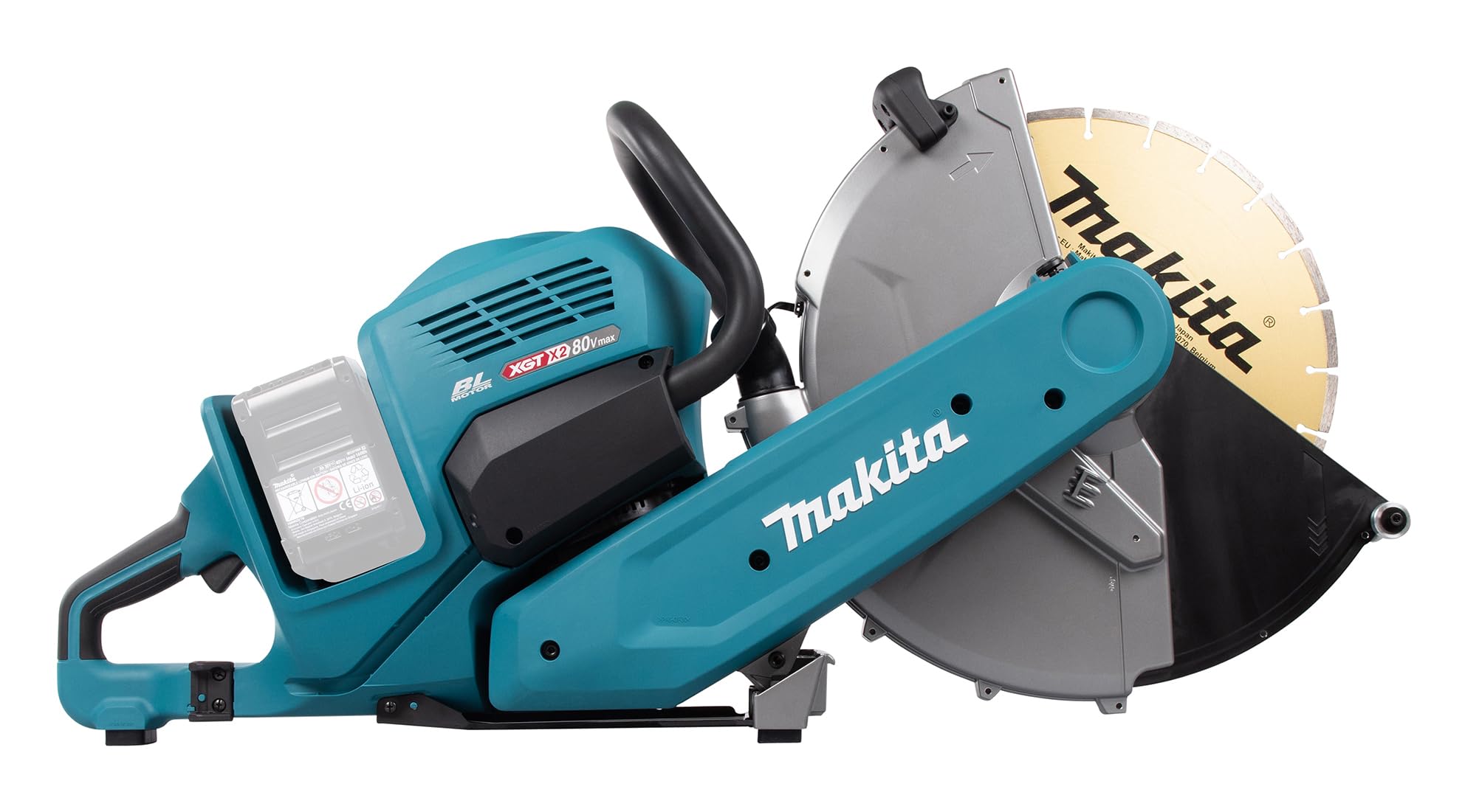 Makita CE002GZ01 Twin 40V Max (80V) Li-ion XGT Brushless 355mm Power Cutter - Batterie e caricabatterie non inclusi