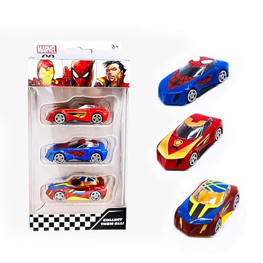 Marvel Go Collection | 3-Pack| Marvel's Iron Man, Spider Man and Doctor Strange| 1:64 Diecast Toy Cars | Ages 3 and Up | Collect Them All