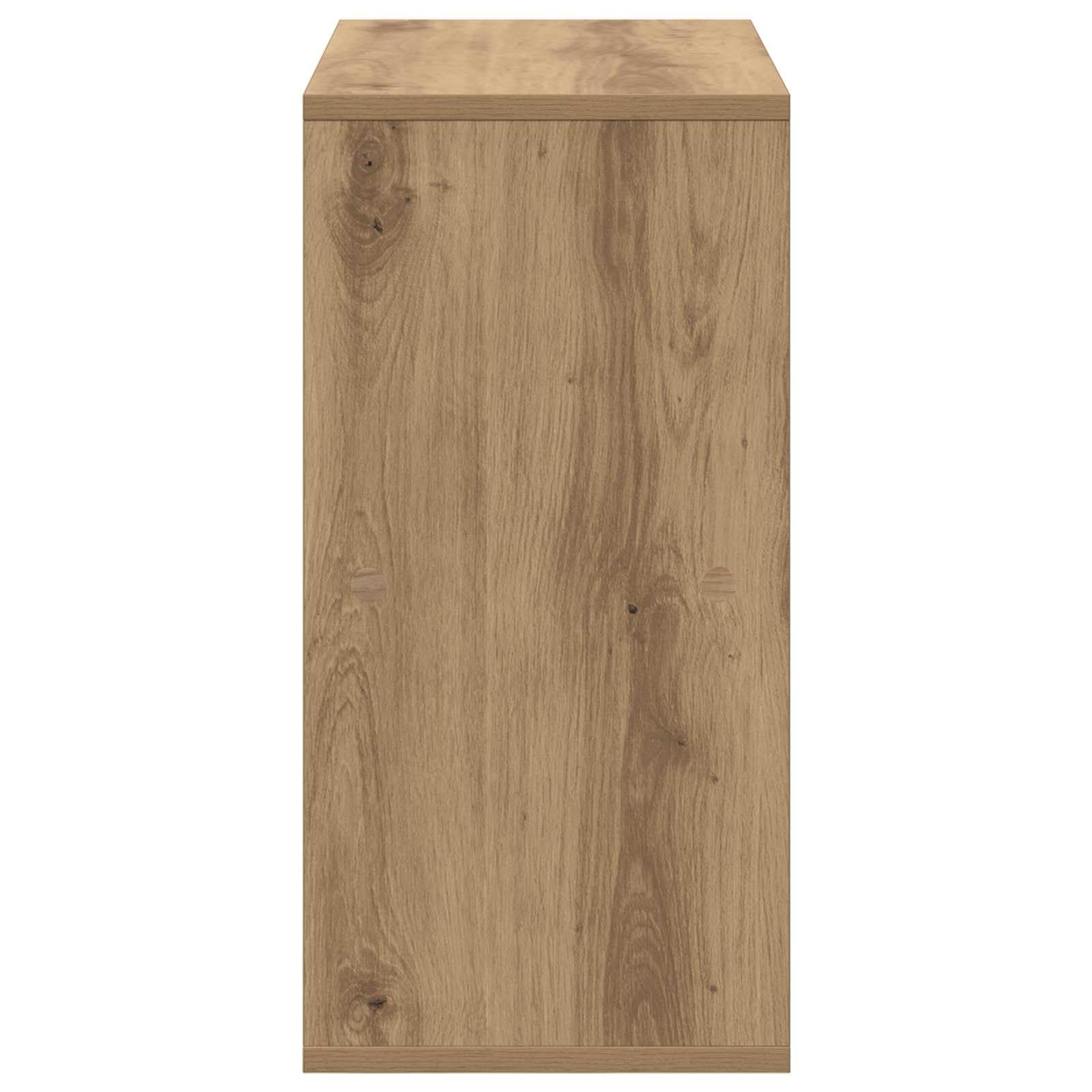 Buffet en Bois d'ingénierie Chêne Artisanal 59,5 x 27 x 57 cm avec 4 tiroirs et 2 étagères pour Salon Salle à Manger entrée ou Chambre, Rangement Pratique