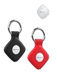 Case for KINDEEP Tracker Air Tag - Superior Silicone Build, Shockproof & Anti - Slip. Fits Widely, Protects Against Scratches. Precise Cutouts Ensure Full Functionality.Black+Red.