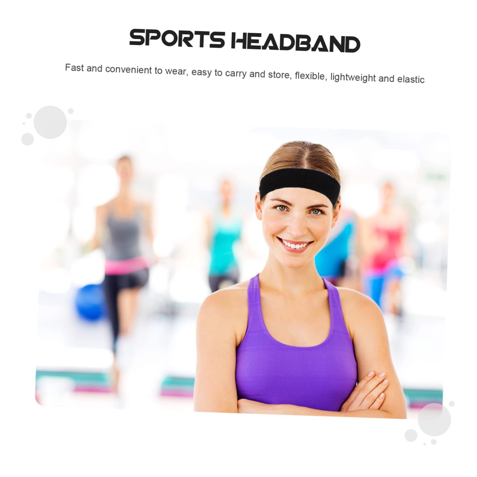 Sosoport 25pezzi Fasce Sportive Assorbenti Per Sudore Fasce Elastiche Per Yoga e Fitness Comode e Leggere Per Allenamenti e Attività Sportive