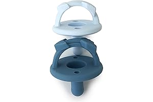 Itzy Ritzy Silicone Pacifiers for Newborn Baby: Sweetie Soother with Collapsible Handle,...