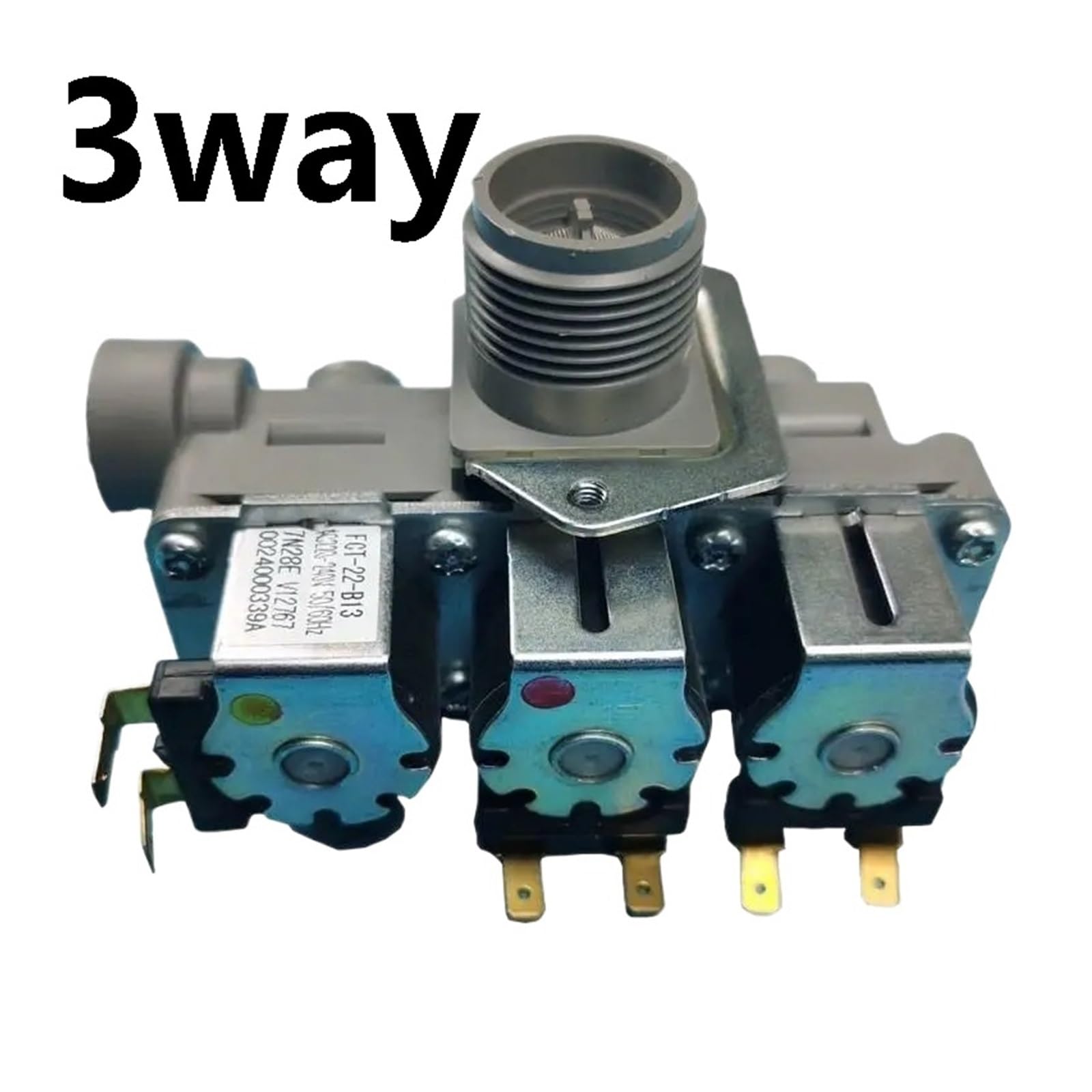 1 szt. bęben akcesoria do pralki zawór wlotowy, kompatybilny z Haier, kompatybilny z Lavadora, zawór elektromagnetyczny 2/3/4-drożny AC220V (50/60Hz) zawór dozujący (3-drożny)