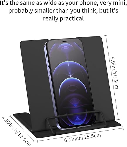 Miniatura 6 de MSDADA Soporte de escritorio pequeño para libros, soporte de metal para libros de lectura, soporte ajustable para libros de cocina, soportes