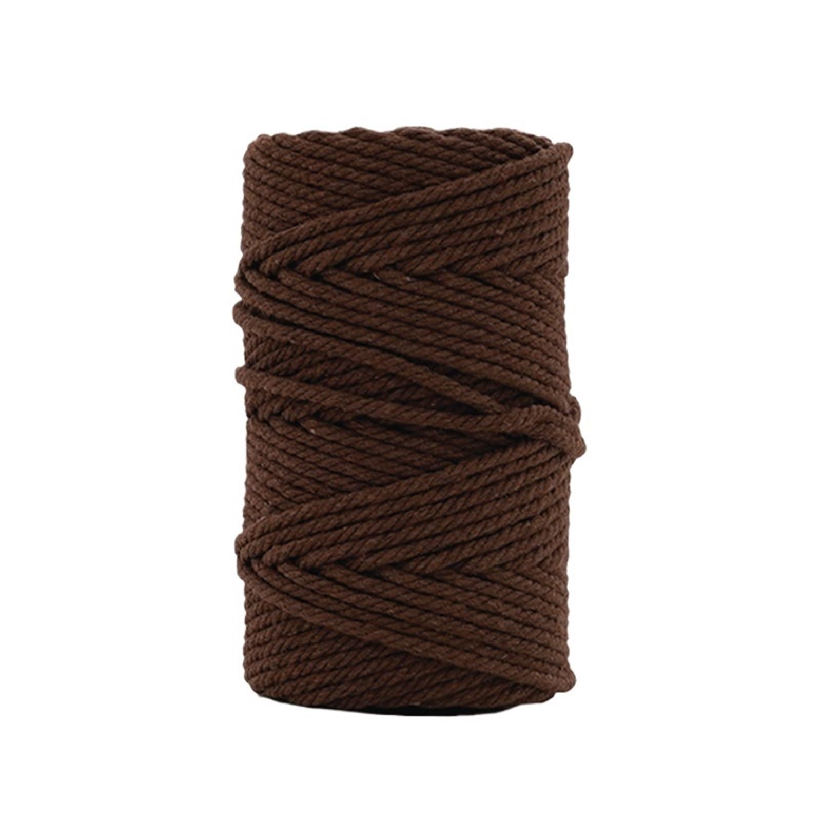 Cotton Macrame Cord 3.0mm Core-Spun Cotton Rope 50 Yards Natural And Colorful Cord for Macrame Jewelry Making Craft DIY(Color12)