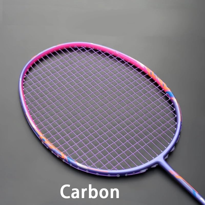 Badminton Set Racchette da Badminton in Fibra di Carbonio, Corde, Racchetta Allenamento Professionale con Borse for Adulti