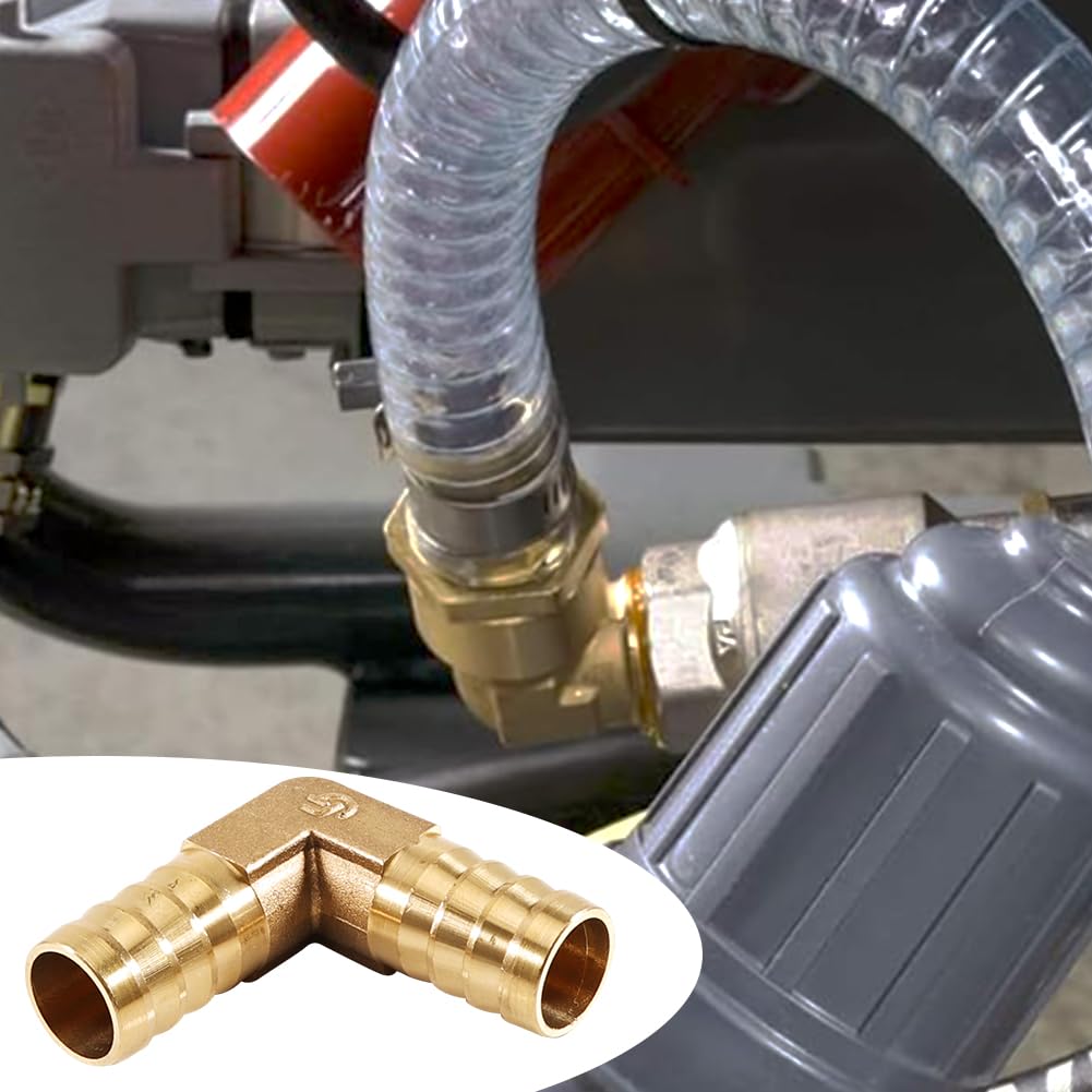 2 adattatori per tubi in ottone, 16 mm, 90 gradi, connettore esterno, connettore per tubo angolare, collegamento per aria olio