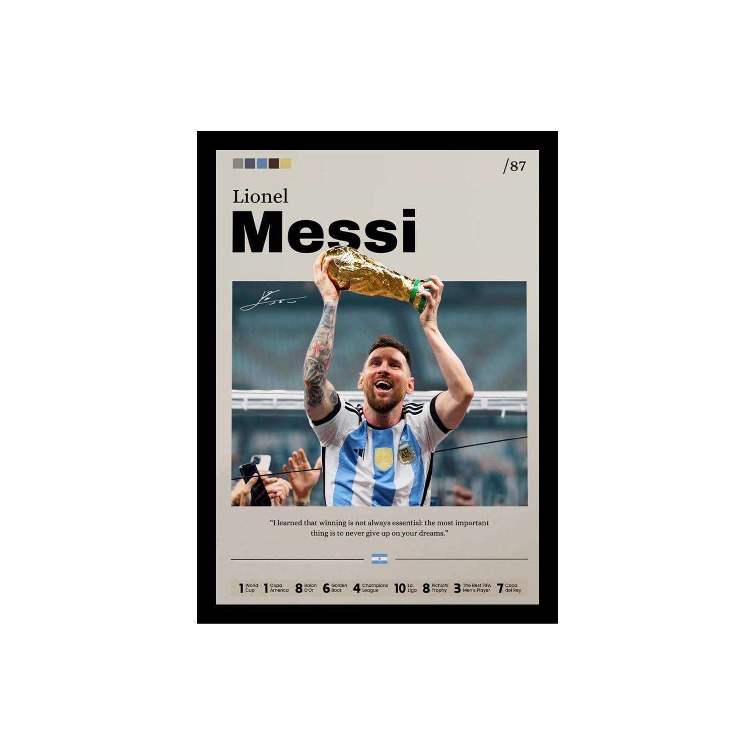 BLINKART Lionel Messi FootBall Player Synthetic Wood Photo Framed Wall Hanging Poster For Room & Office Bedroom Living Boys and Girl Room Home Wall Hanging(13 * 10 Inches)-image-36