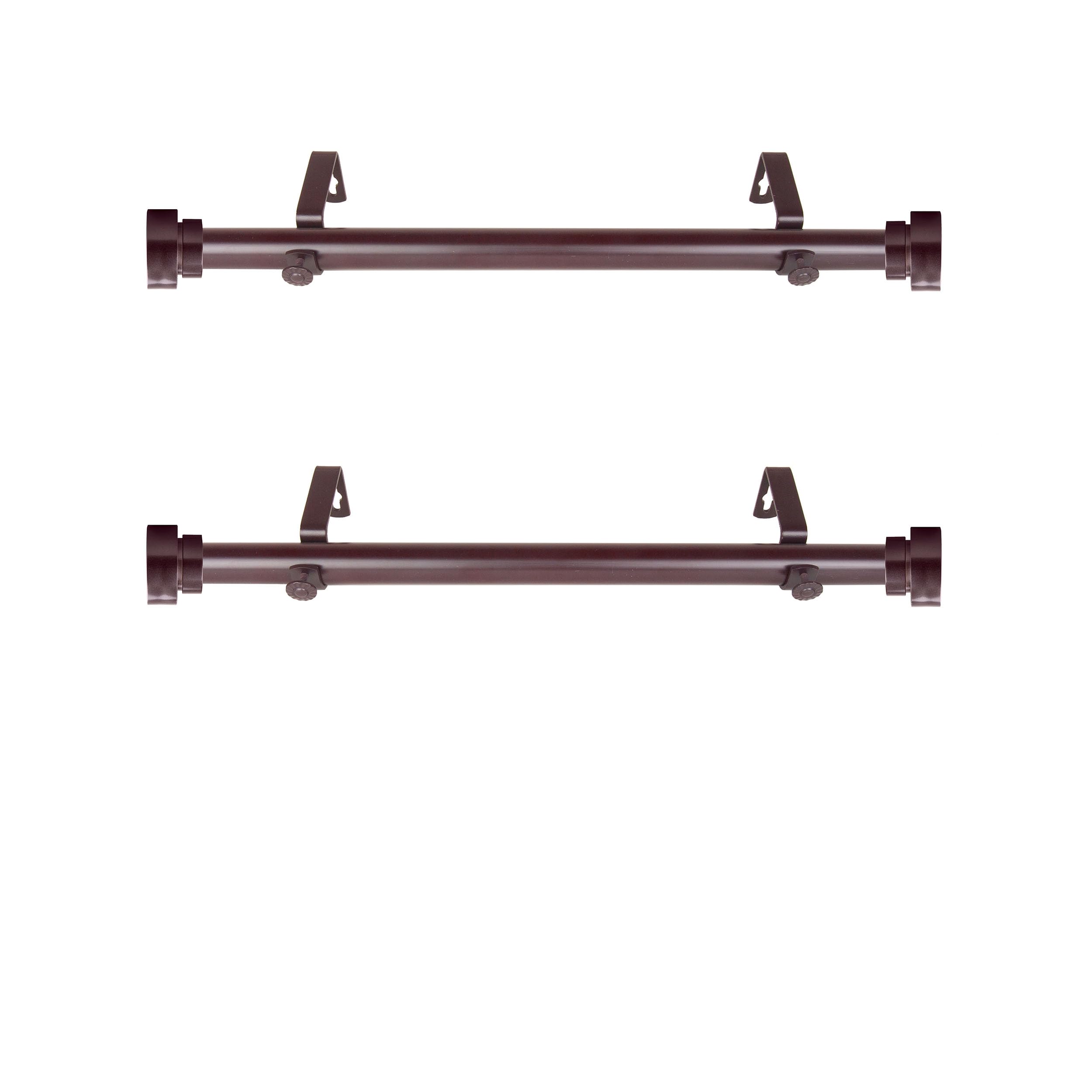 Photo 1 of 1 inch Side Curtain Rod 12-20 inch  - Mahogany