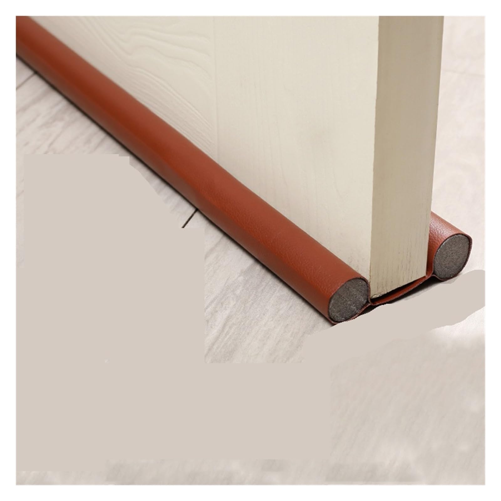 Xctdsvah Double Brown Door Stop Under Door Draft Bottom Sealing Strip Wind Noise Acustic Foam Stripping Seal Blocker Guard Holder(Double Brown)