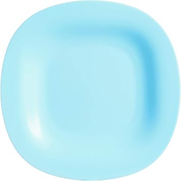 Luminarc Carine Square 18pc Opal Glass Dinner Set Dinnerware Tableware Plates 6X Dessert Plates, Turquoise