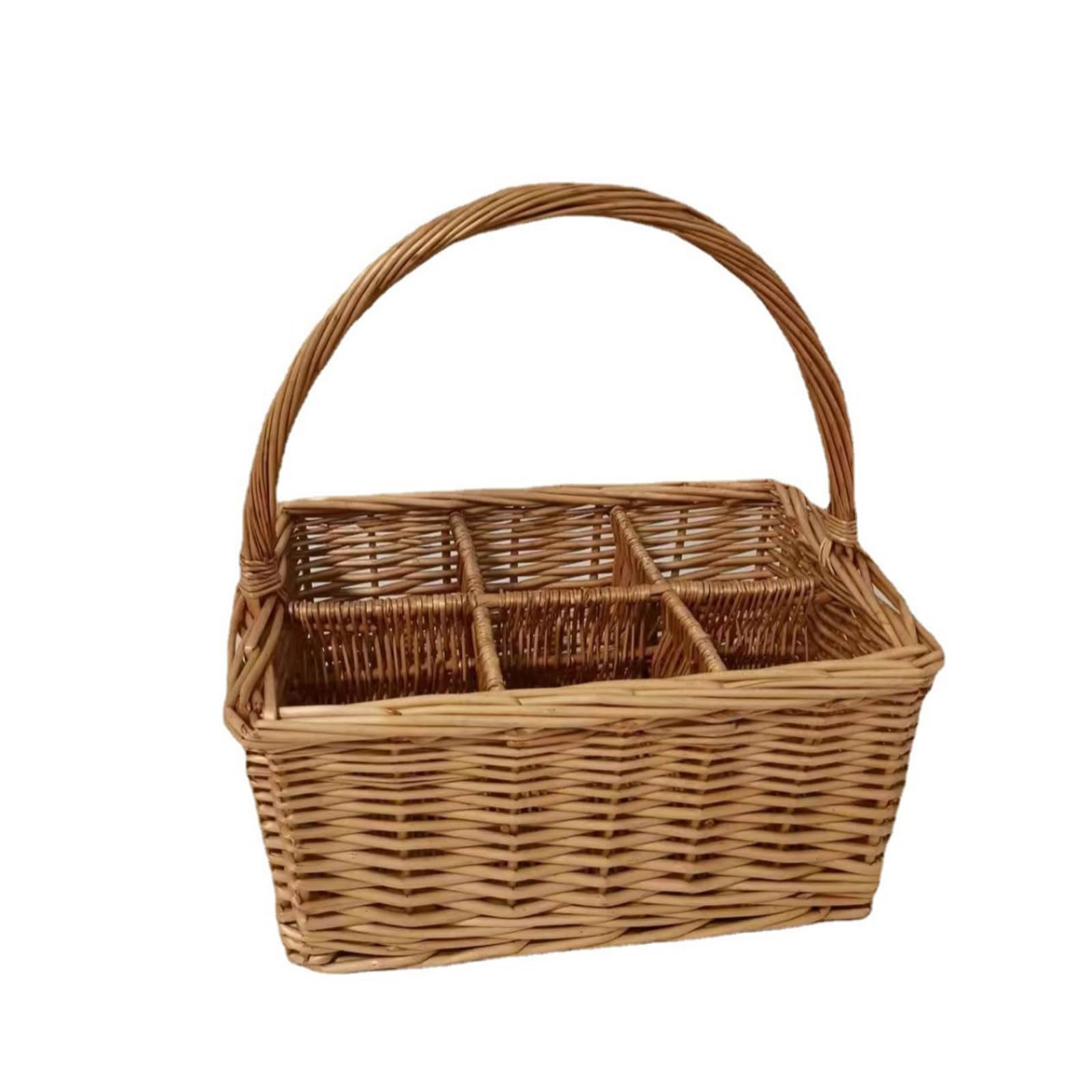 Durability Wicker Picnics Basket Retros Styles Traditional for Picnics Backyard Gatherings Rustics Outdoor Beverages Carriers