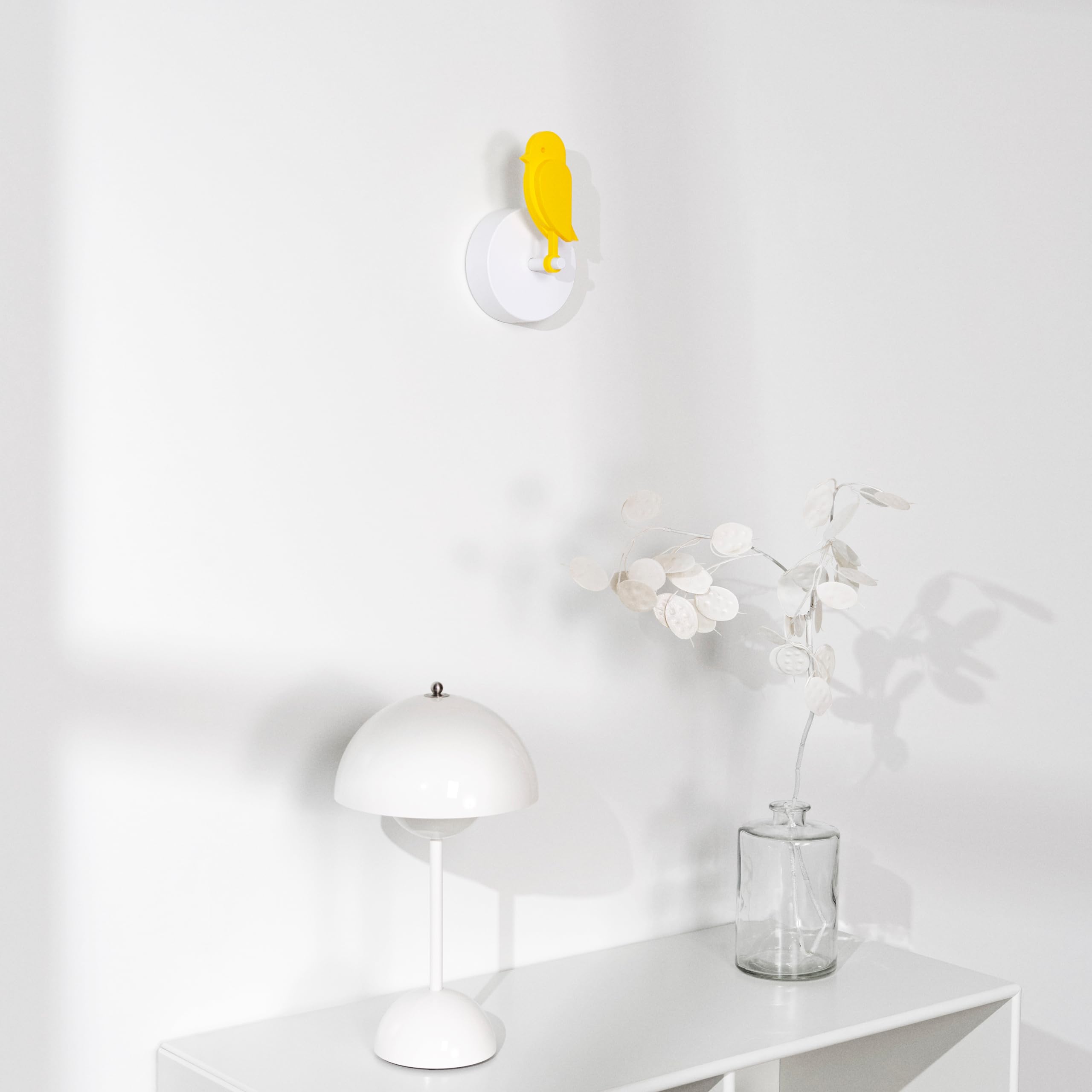Birdie 2.0 - Design Moniteur de CO2 intérieur Appareil de Mesure de la qualité de l'air pour la Maison et Le Bureau - Réduit Les Risques pour la santé grâce à Un air Pur (Jaune, Birdie Complet)