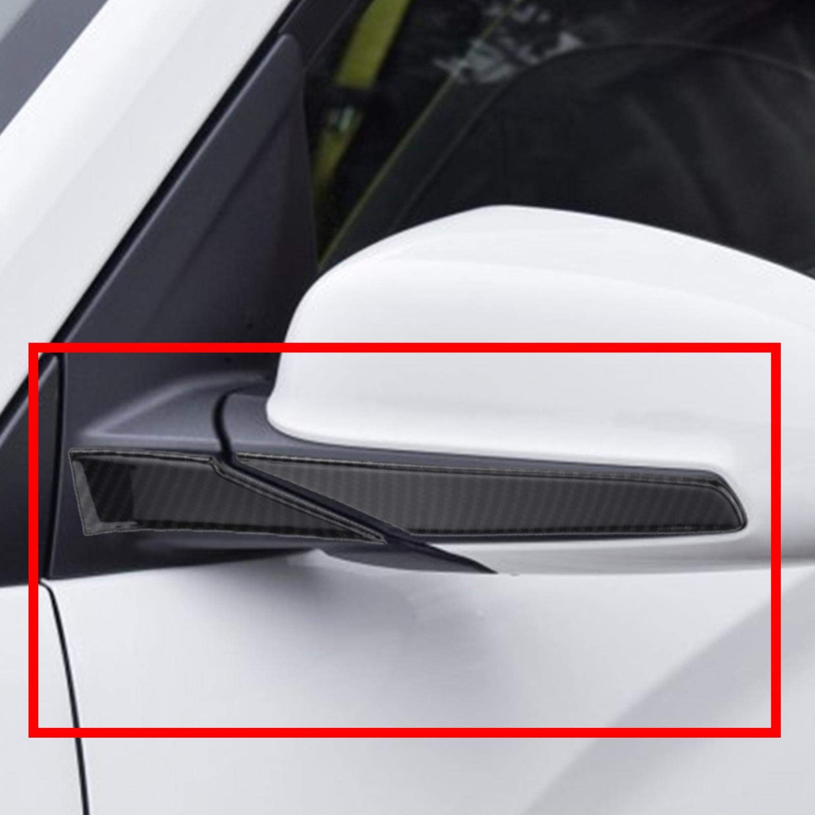 Modanature per specchietto retrovisore, strisce di copertura per Hyundai Encino Kauai Kona 17-20 SUV (motivo in fibra di carbonio nero) | Leroy Merlin