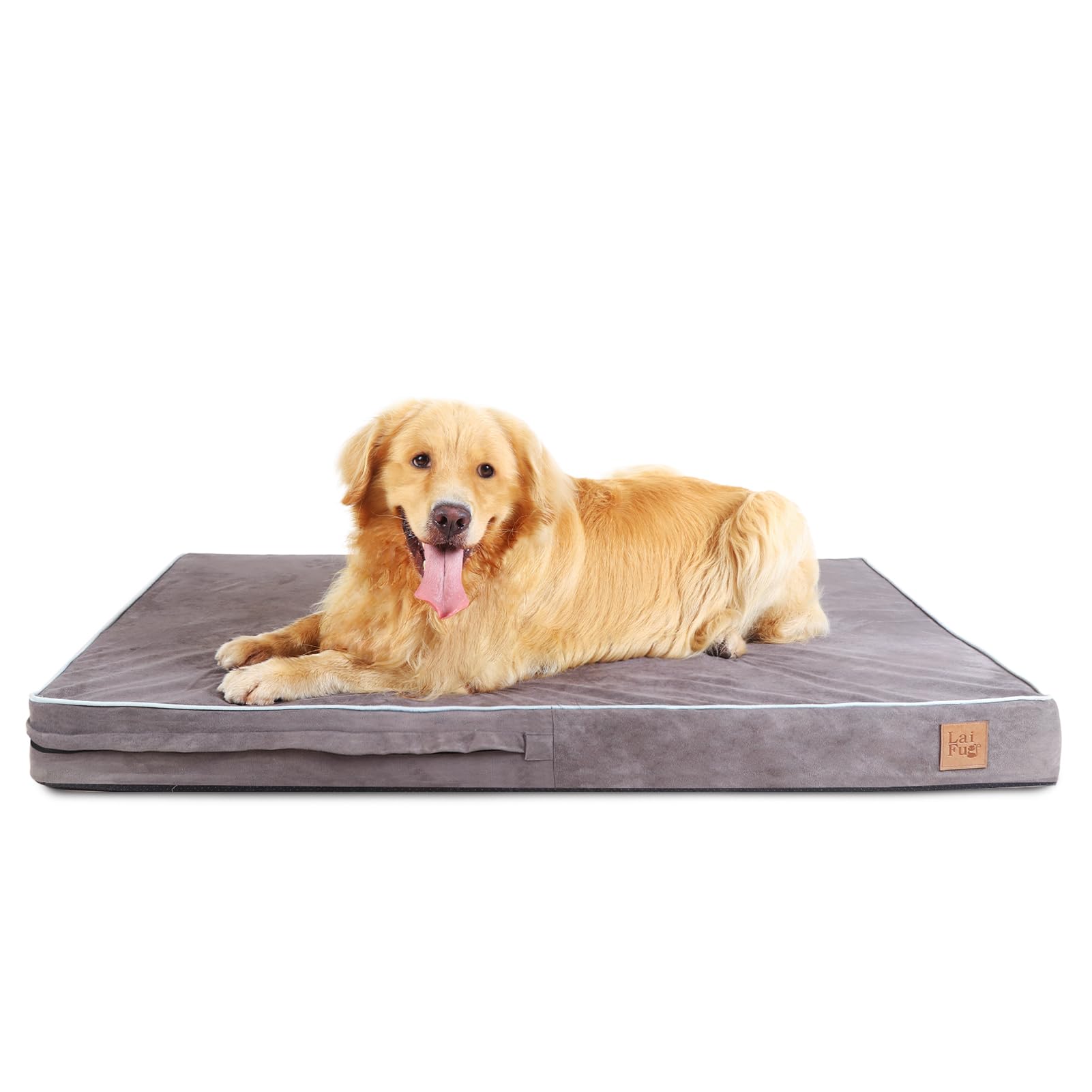 Laifug Orthopedic Memory Foam Pet(54"x 36"x 4",Slate Grey)/Dog Bed with Durable Waterproof Liner and Removable Washable Cover