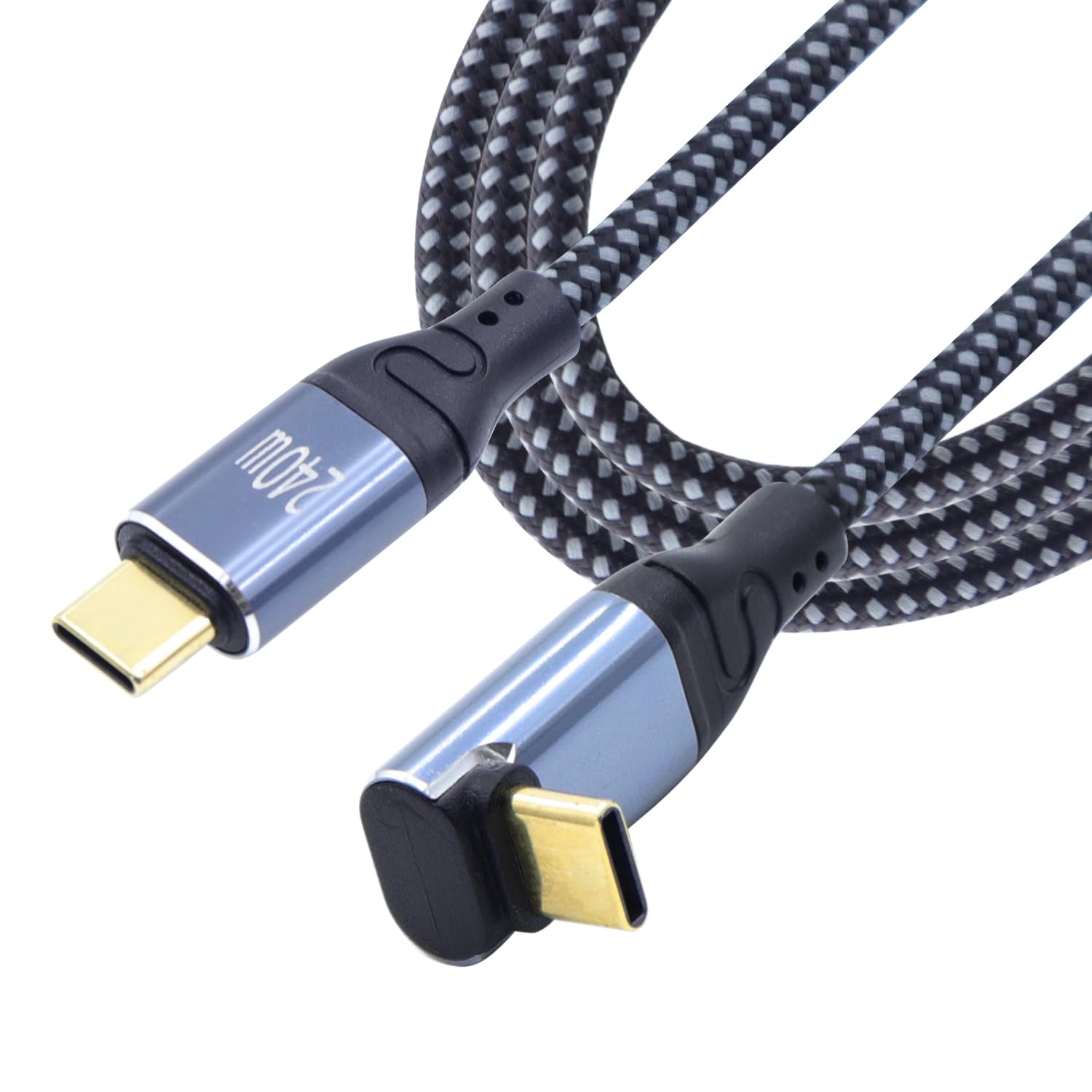LANMINGLEL 240W High Speed USB C Cable, 3.28FT (90Angled), Compatible with Steam Deck, Laptops & Phones