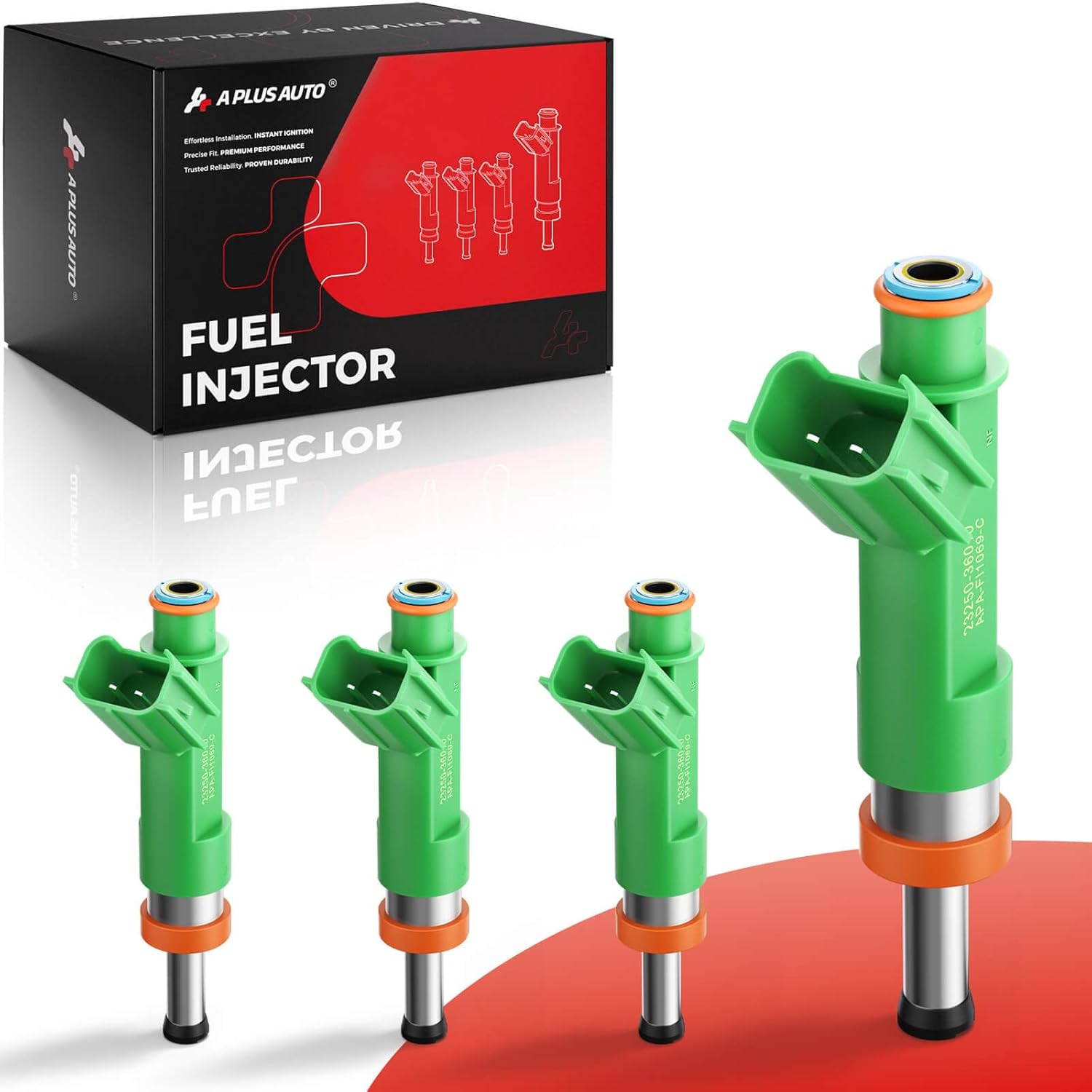 A Plus Auto 12-Hole Fuel Injectors Set of 4 Compatible with Toyota/Lexus/Scion (Replaces 23250-36010)